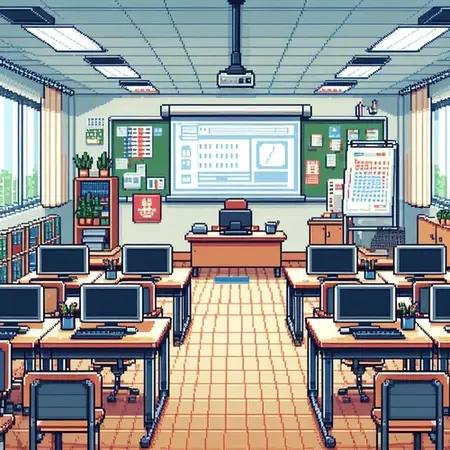 Quiz Home Pixel Art Classroom 1