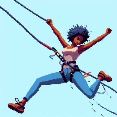a woman jumping with ropes