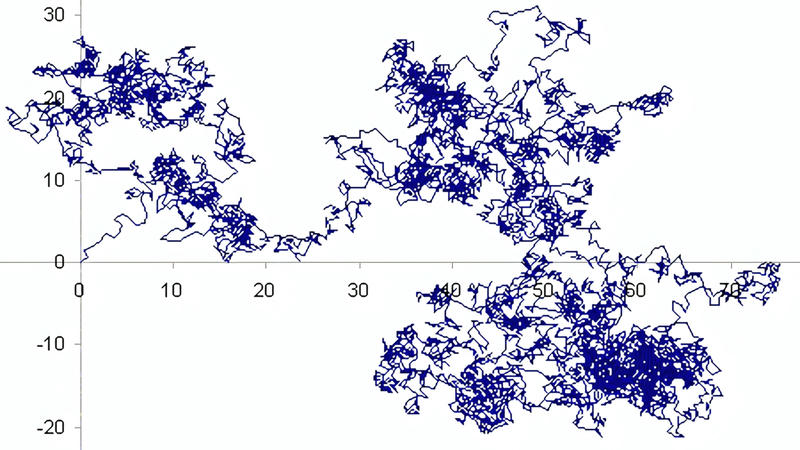Il moto browniano: dalla fisica molecolare alla finanza quantitativa two dimensional brownian motion