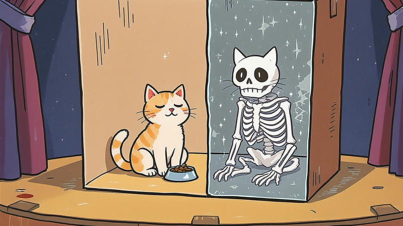 Cambiamento climatico spiegato con la fisica quantistica: il paradosso che ci coinvolge tutti Il gatto di Schrödinger reso visivamente attraverso una sovrapposizione tra vita e morte